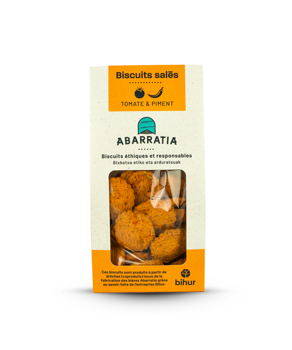 Biscuits salés Abarratia Tomate et Piment - 100g