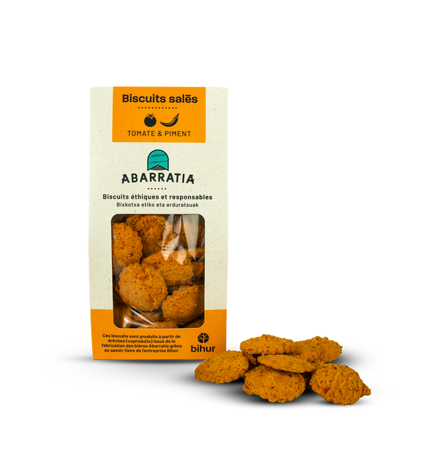 Biscuits salés Abarratia Tomate et Piment - 100g