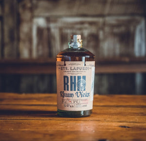 Pack Rhum Vieux RHM 3 ans d'âge 38° ETS. LAPURDI 70cl + 2 verres 35cl